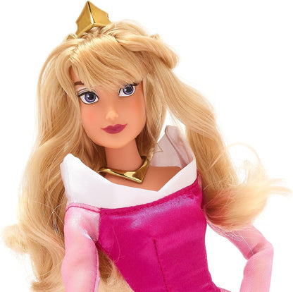 Disney Boneca Clássica Aurora da Store (29 cm) – Princesa de A Bela Adormecida, Vestido Rosa e Articulada