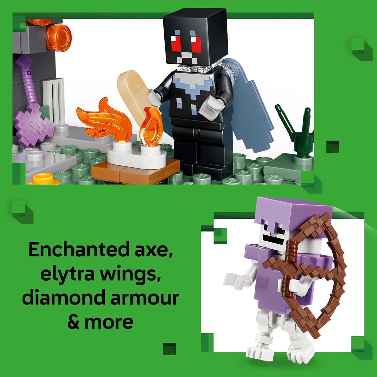 LEGO Minecraft O Jardim Pálido - Brinquedo em Miniatura com Minifigura Rangente e Figuras de Mobs Homem-Mariposa, Creeper e Esqueleto - Presente para Jogadores a partir de 7 Anos - 21586