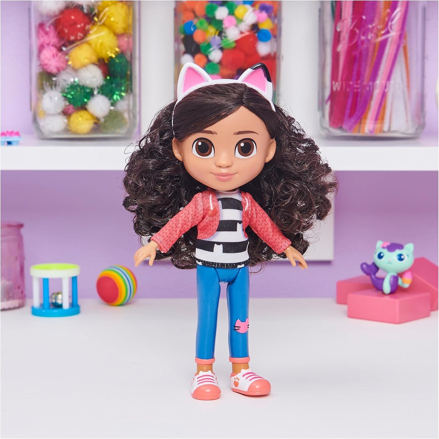 Gabby’s Dollhouse Boneca Gabby Girl de 20,3 cm, brinquedo infantil para crianças a partir de 3 anos.