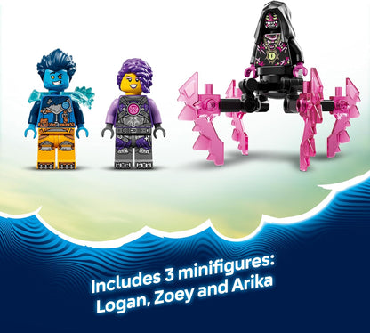 LEGO DREAMZzz 2 em 1 Submarino Crocodilo - Transforma-se em um Submarino Águia - Inclui 3 minifiguras, 2 aranhas e uma criatura azul colecionável do tesouro - Presente para meninos a partir de 8 anos - 71512