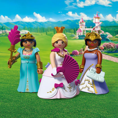 Playmobil | Princesa | Três Princesas | 3 Bonecas com Troca de Roupa e Acessórios | Estimula a Criatividade | Brinquedo de Princesa para Maiores de 4 Anos | 72055