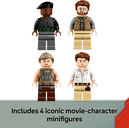 LEGO Jurassic World Spinosaurus e Quetzalcoatlus Missão Aérea - Inclui 2 figuras de dinossauros, caminhão e helicóptero de brinquedo, além de 4 minifiguras - Presente de dinossauros para meninos e meninas a partir de 8 anos - 76976