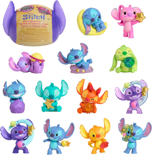 Just Play. Miniatura colecionável do Stitch da Disney, inspirada em Outta This World, da Miniatura de 5 cm, em caixa surpresa. Brinquedo para colecionadores, fãs, meninas, meninos e crianças a partir de 3 anos.