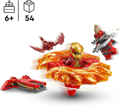 LEGO NINJAGO Kai’s Dragon Spinjitzu Spinner com 2 minifiguras e elementos voadores - Brinquedo de construção Ninja para meninos e meninas com mais de 6 anos - Pequeno presente