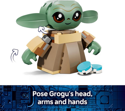 LEGO 75443 Star Wars Fazenda do Grogu - Brinquedo de Construção com Figura do Grogu e Sapo Sorgan, Catapulta e Macarons Azuis - Presente para Meninos e Meninas a partir de 4 Anos e Fãs de The Mandalorian