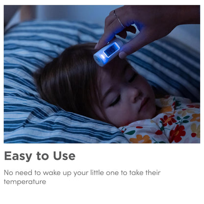Munchkin Termômetro infravermelho | Sem contato e sem toque para bebês, com tela LCD de um botão | Compacto e prático para viagens | Temperatura corporal infantil com alerta de febre, itens essenciais para bebês