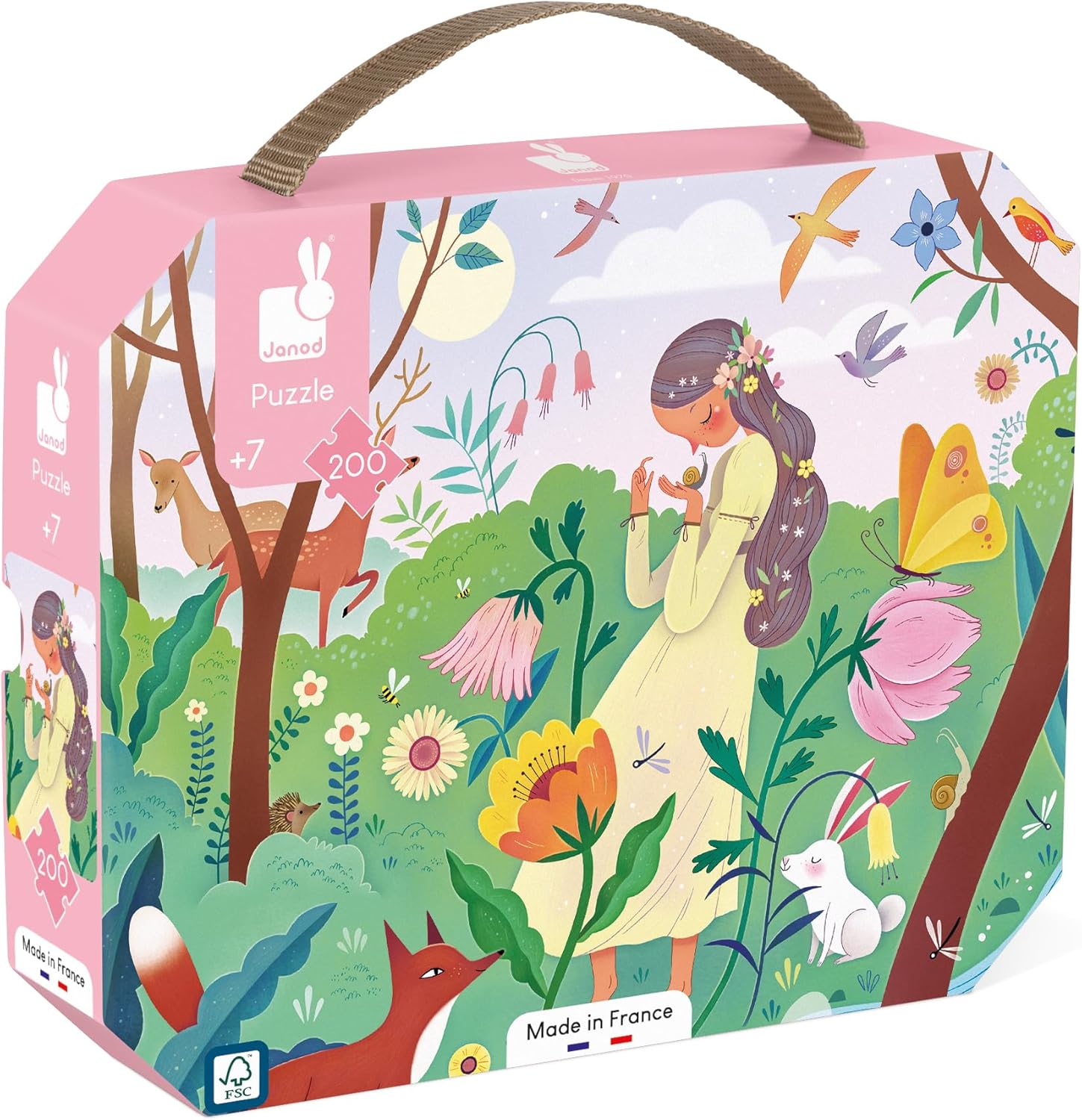 Janod - Quebra-cabeça da Mãe Natureza - Quebra-cabeça de papelão FSC d