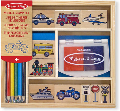 Melissa & Doug Rainbow Stamp Pad Conjuntos de carimbos e estênceis de artes e ofícios 3+ presente para menino ou menina