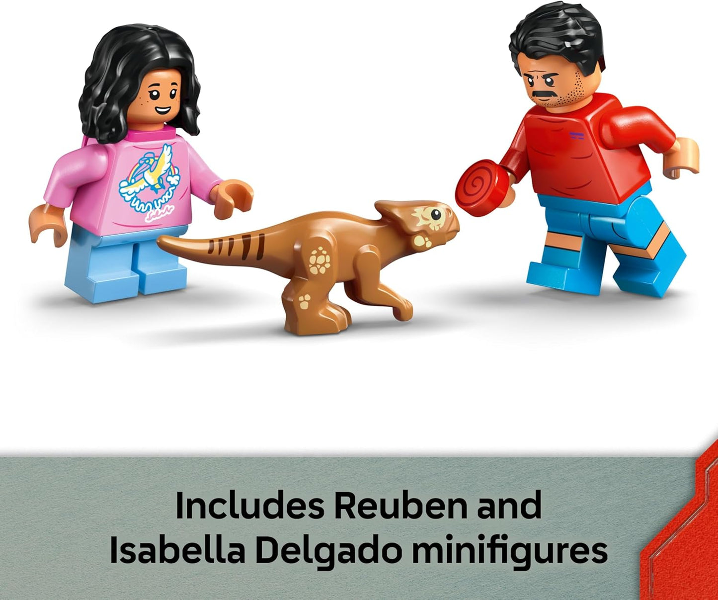 LEGO Jurassic World Raptor Off-Road Escape Dinossauro Brinquedo - inclui 2 figuras de dinossauro, carro off-road e 2 minifiguras - Presente para meninos e meninas a partir de 6 anos e fãs do filme Rebirth - 76972