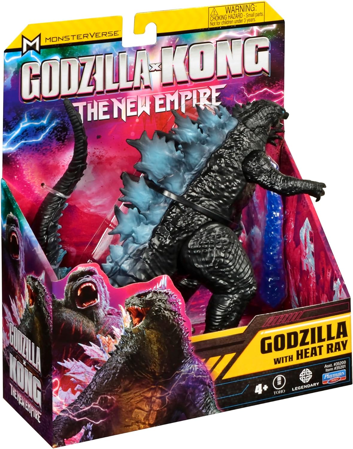 MonsterVerse Godzilla x Kong: The New Empire, brinquedo de boneco de ação original Godzilla de 6 polegadas, personagem icônico do filme colecionável, inclui recurso de energia de raio de calor, adequado para maiores de 4 anos