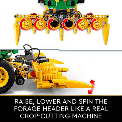 LEGO Colheitadeira de forragem Technic John Deere 9700, brinquedo de trator para crianças, conjunto de fazenda, kit de construção de modelo de veículo com funções realistas para brincadeiras imaginativas, presente para meninos
