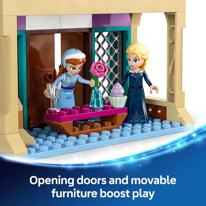 LEGO ǀ Disney Arendelle Frozen Castle Playset, brinquedo de construção de princesa para meninas de 5 anos ou mais, apresenta minibonecas Anna, Elsa, Olaf e uma figura de pinguim