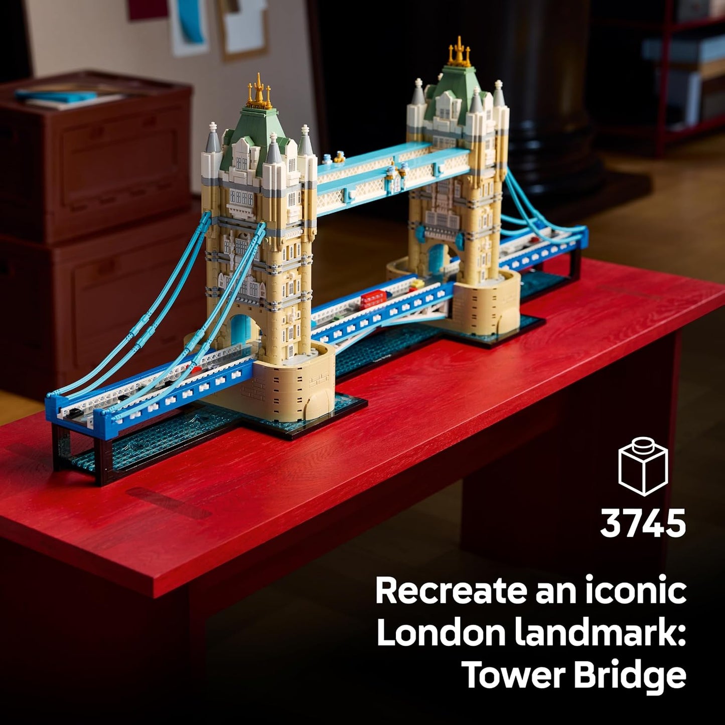 LEGO Architecture Tower Bridge – Kit de Modelo em Miniatura para Montar (Adultos) – Conjunto de Decoração 3D para Prateleira com Ponte Elevadiça, Base do Rio Tâmisa e Ônibus de Londres – Ideia de Presente Colecionável – 21067