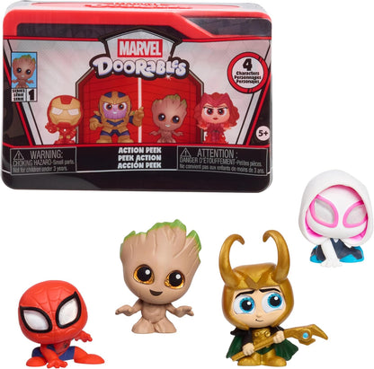 Just Play Marvel Doorables Action Peek Série 1, Figuras Colecionáveis da Marvel, para Meninos e Meninas a partir de 5 Anos