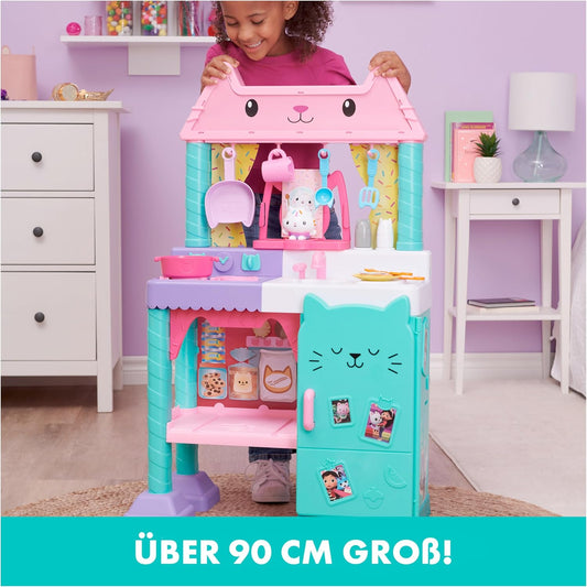 Gabby’s Dollhouse, Cozinha de Brinquedo Cakey para Crianças com Acessórios de Cozinha, Comidinhas de Brinquedo, Sons, Música e Brinquedos para Meninas e Meninos a partir de 3 Anos