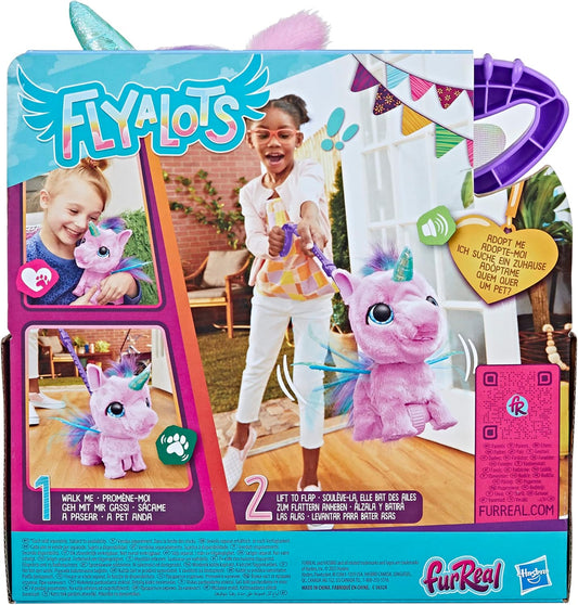 FurReal Flyalots Flitter My Alicorn Juguete de peluche interactivo, juguetes de unicornio, juguete animatrónico para mascotas para niños 4+