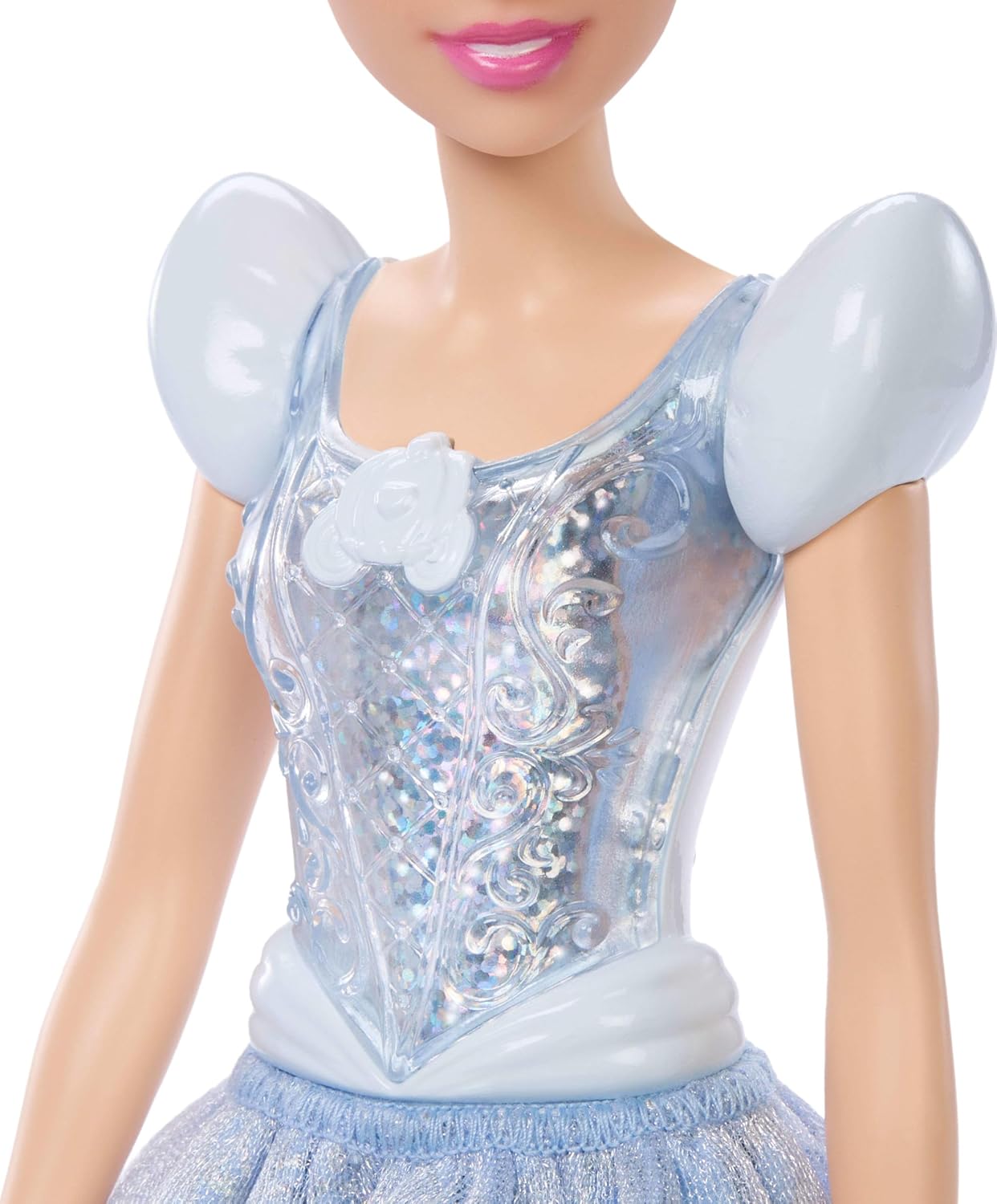 Mattel Boneca Disney Princess Cinderela da com Visual Clássico | Moda Brilhante com Saia, Tiara e Sapatos Removíveis; Articulada e Colecionável; Inspirada no Filme da Disney, HLW06