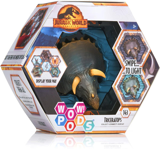 Figura luminosa WOW Pods Triceratops Dinossauro Jurassic World Dominion WOW! Stuff