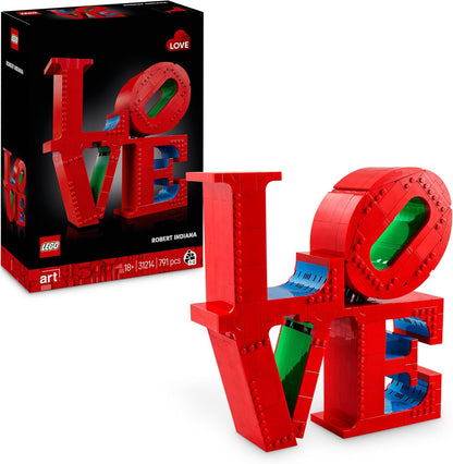 LEGO Conjunto de construção Art LOVE, kit de modelo para adultos construirem, ótimo como peça de decoração de escritório doméstico ou presente de noivado para casais, decoração de dia dos namorados para ela ou ele