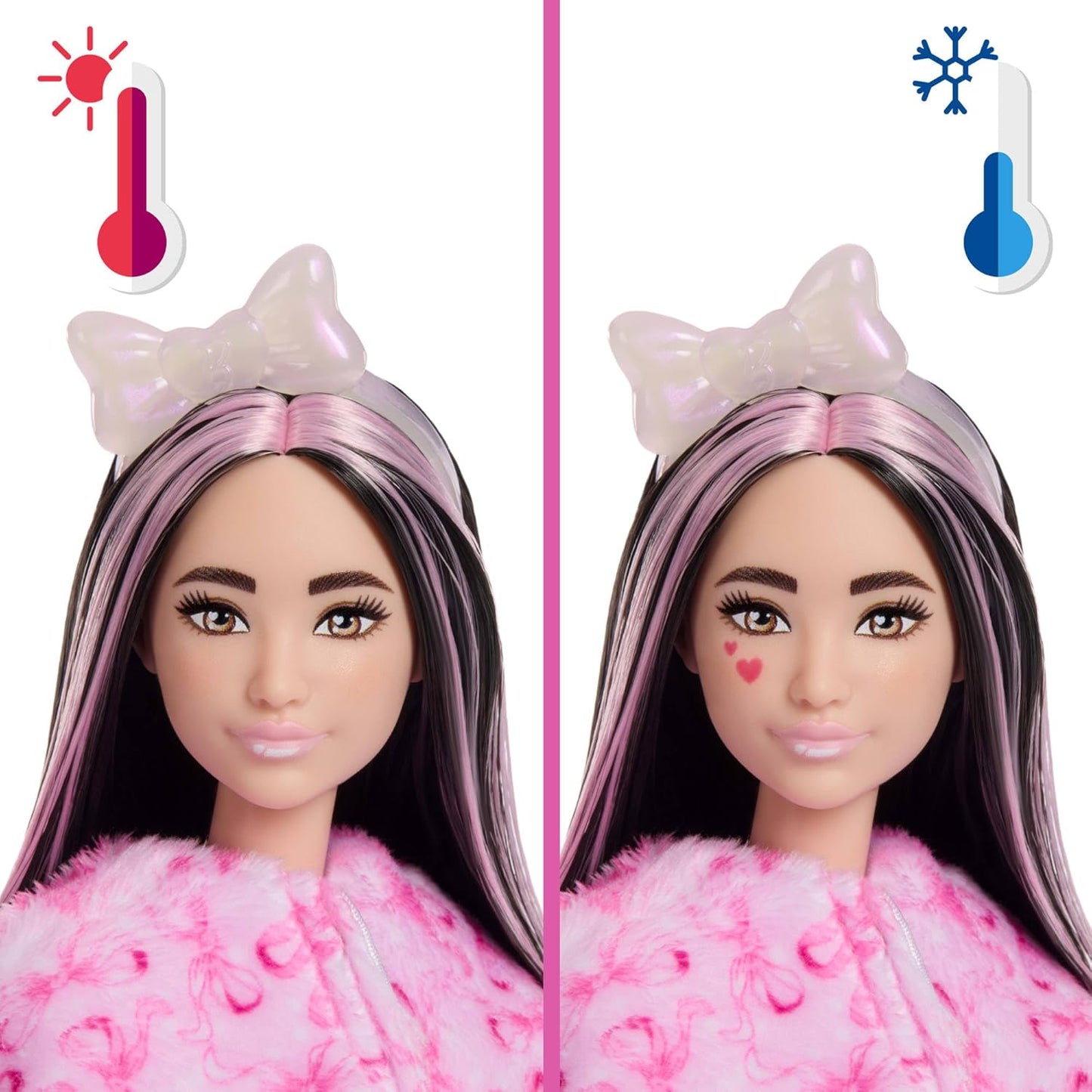 Barbie Cutie Reveal Boneca e Acessórios, Série Cuddly Cordeiro com 10 Surpresas Incluindo Mudança de Cor e Mini Animal de Estimação, JJP66
