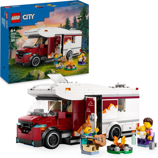 LEGO City Holiday Adventure Camper Van Toy - Brinquedos de construção criativos para meninos e meninas com mais de 6 anos - Inclui 3 minifiguras e acessórios - Ideias de presentes para aniversários