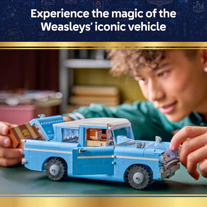 LEGO Harry Potter Ford Anglia Voador Encantado - Kit de Modelo de Carro com Figuras de Harry, Ron e Edwiges - Presente para Meninas e Meninos a partir de 14 Anos e Fãs Adolescentes - 76470