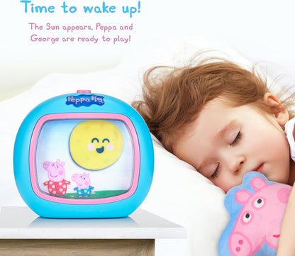 WOW! STUFF Peppa Pig Sleep Trainer | Auxiliar de sono pré-escolar | Luzes e sons | Para crianças de 3, 4 e 5 anos, multicolorido