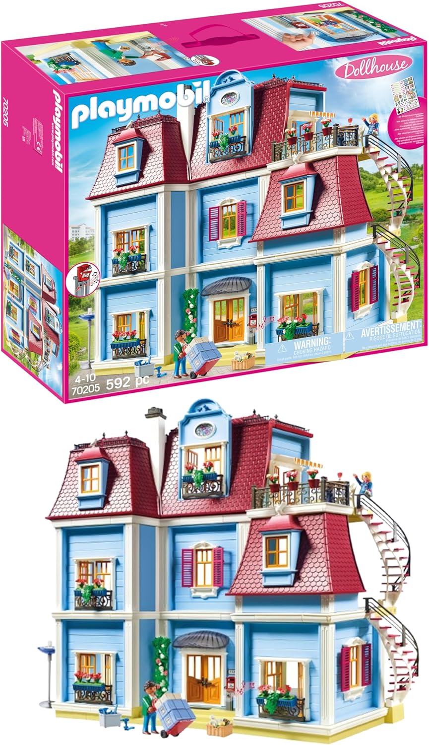 Playmobil Casa de Bonecas 70205 - Casa de Bonecas Grande, para Crianças a partir de 4 Anos