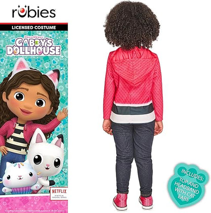 Rubies Fantasia infantil oficial da Casa de Bonecas da Gabby, vestido de festa para crianças.