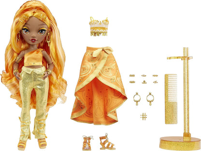 Rainbow High MEENA FLEUR – Boneca fashion ouro açafrão inclui 2 roupas de grife mix & match com acessórios – para crianças de 6 a 12 anos e colecionadores
