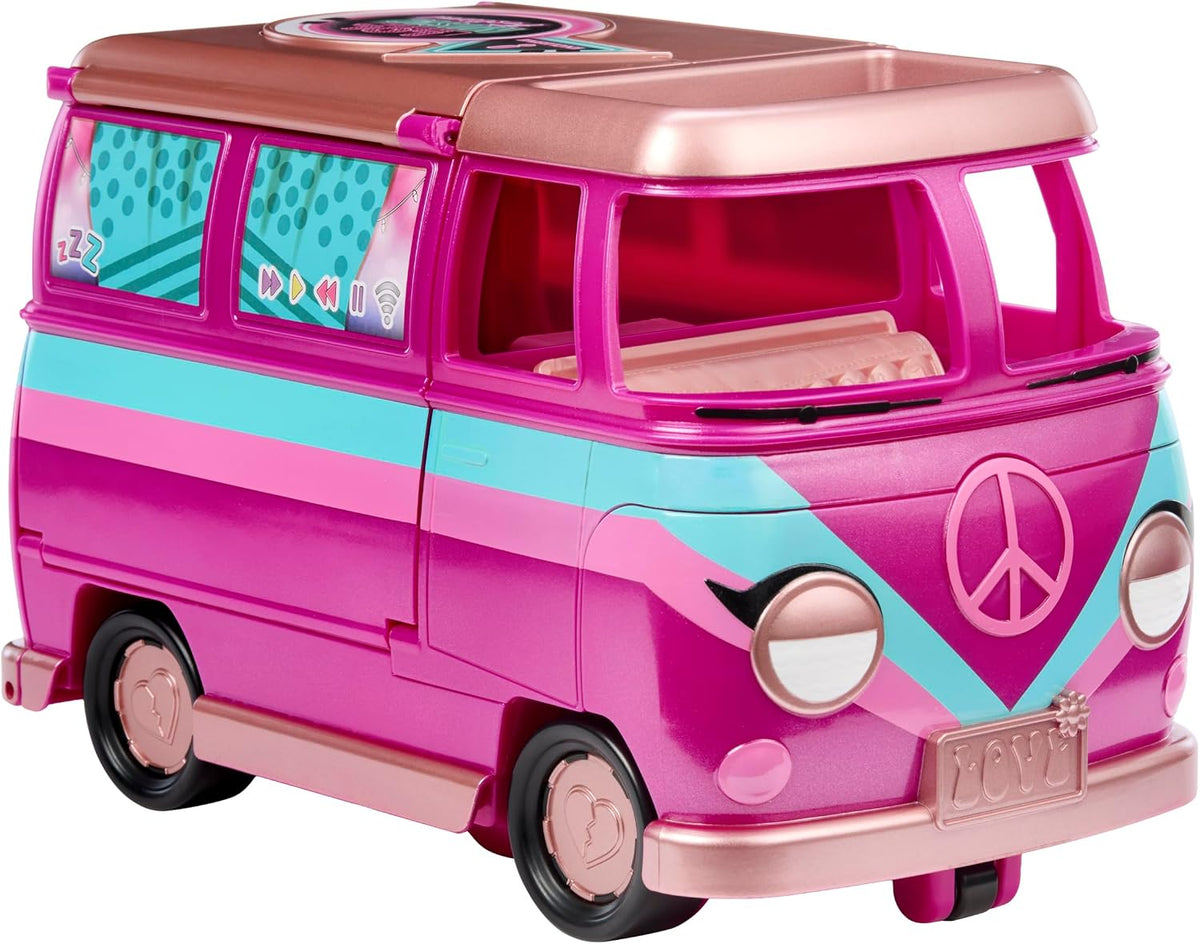 L.O.L. Surprise! Ônibus de Turnê do Festival de Música  – Conjunto 5 em 1 com Boneca Exclusiva, Acessórios Musicais e Móveis, Mais de 20 Itens Inclusos, Para Crianças a Partir de 4 Anos