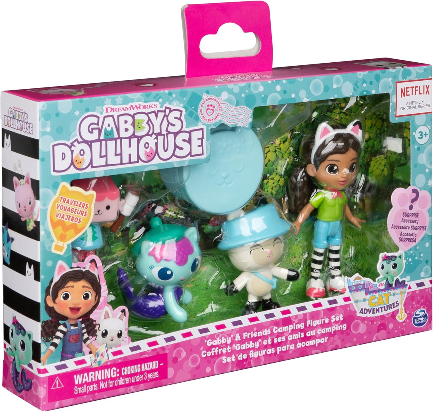 DreamWorks Gabby’s Dollhouse Kit de Presente Fogueira com Figuras de Brinquedo Gabby Girl, Pandy Paws, Baby Box e MerCat, Brinquedos Colecionáveis para Meninas e Meninos a partir de 3 Anos