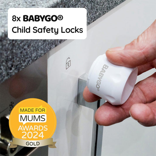 Kit Premium à prova de bebês para casa e cozinha | Fechaduras magnéticas para armários de segurança infantil | Correias para compartimento de geladeira e freezer | Protetor de Forno | Protetores de canto | Branco