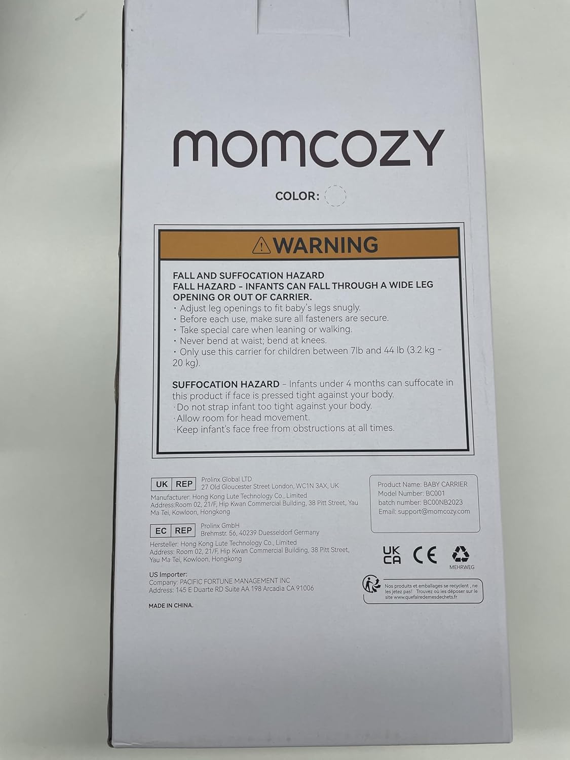 Momcozy Canguru para Bebê - Canguru de algodão puro para bebês de 3 a 24 meses, fácil de vestir, ideal para pais com as mãos livres, suporte lombar reforçado, preto