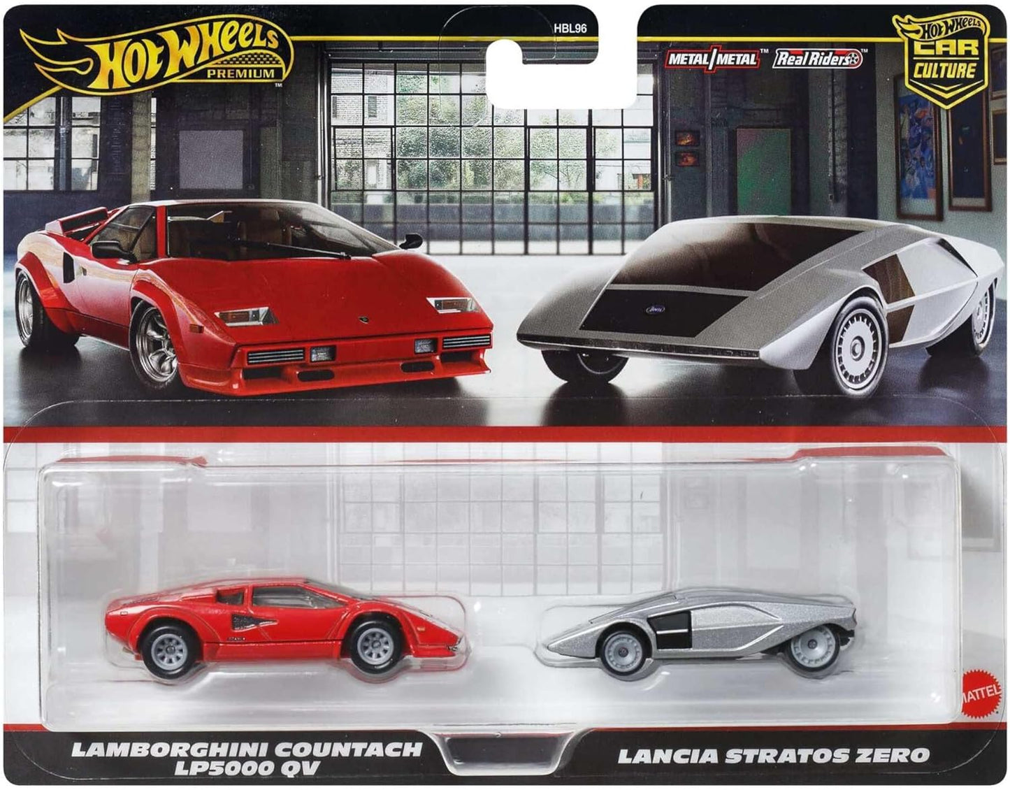 Hot Wheels Premium Car Culture - Pacote com 2 veículos em escala 1:64, combinações exclusivas, pneus Real Riders, chassi de metal, brinquedo para colecionadores, JBL02