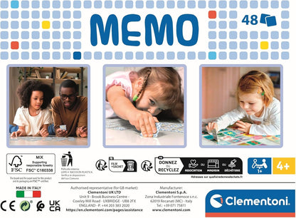 Jogo Educativo Clementoni Memo Marvel Homem-Aranha e Seus Incríveis Amigos 48 Peças - Jogo para Crianças a partir de 4 Anos, Jogo de Cartas de Aprendizagem, Aprendendo Raciocínio Lógico, 2 Jogadores, Presente para Meninos, Fabricado na Itália, 18313
