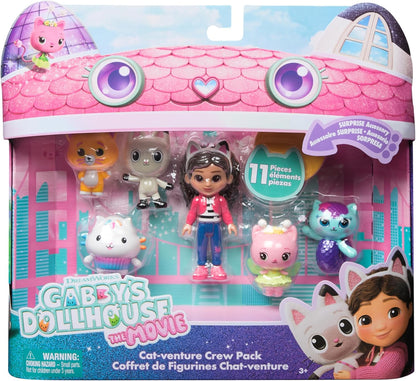 Gabby's Dollhouse: O Filme, Pacote da Equipe Cat-venture, Conjunto de 11 Figuras de Brinquedo com Acessórios, Brinquedos Infantis para Meninas e Meninos a partir de 3 Anos
