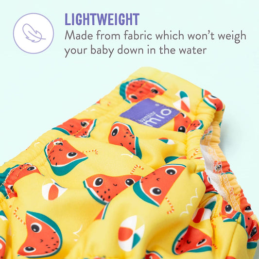 Bambino Mio, Pañal de natación elástico, reutilizable, a prueba de fugas, elegante y liviano