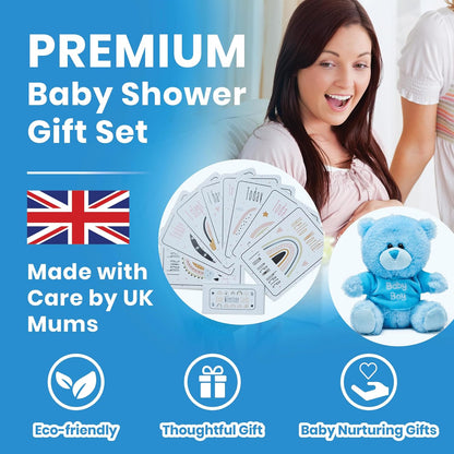 Presentes personalizados para bebês - Caixa de lembranças unissex inclui itens essenciais para bebês recém-nascidos, ursinho de pelúcia, itens essenciais para recém-nascidos e presentes para bebês