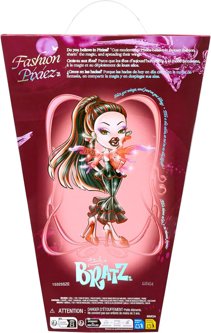 Bratz Fashion Pixiez Lina - Boneca colecionável de fantasia com roupas e acessórios de verdade. As asas se transformam em um anel.