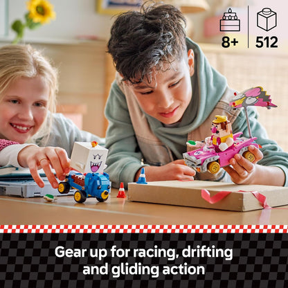 LEGO Super Mario: Mario Kart – Wario e Rei Boo - Brinquedo interativo com 2 carros e 2 figuras para brincar e exibir - Presente gamer para meninos e meninas a partir de 8 anos - 72038