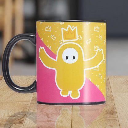 UAU! COISAS Fall Guys Gaming - Caneca de Revelação Frenzy Team Yellow Heat | Revela Bean e Crown | Produtos Oficiais, Colecionáveis, Brinquedos e Presentes | para Fãs, Fall Guys - Frenzy Team Yellow, Black