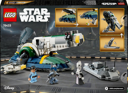 LEGO Star Wars 75433 Nave Estelar de Jango Fett - Brinquedo para Brincar e Exibir com Asas Giratórias e 3 Minifiguras, incluindo Boba Fett - Ataque dos Clones - Presente para Meninos e Fãs a partir de 9 Anos