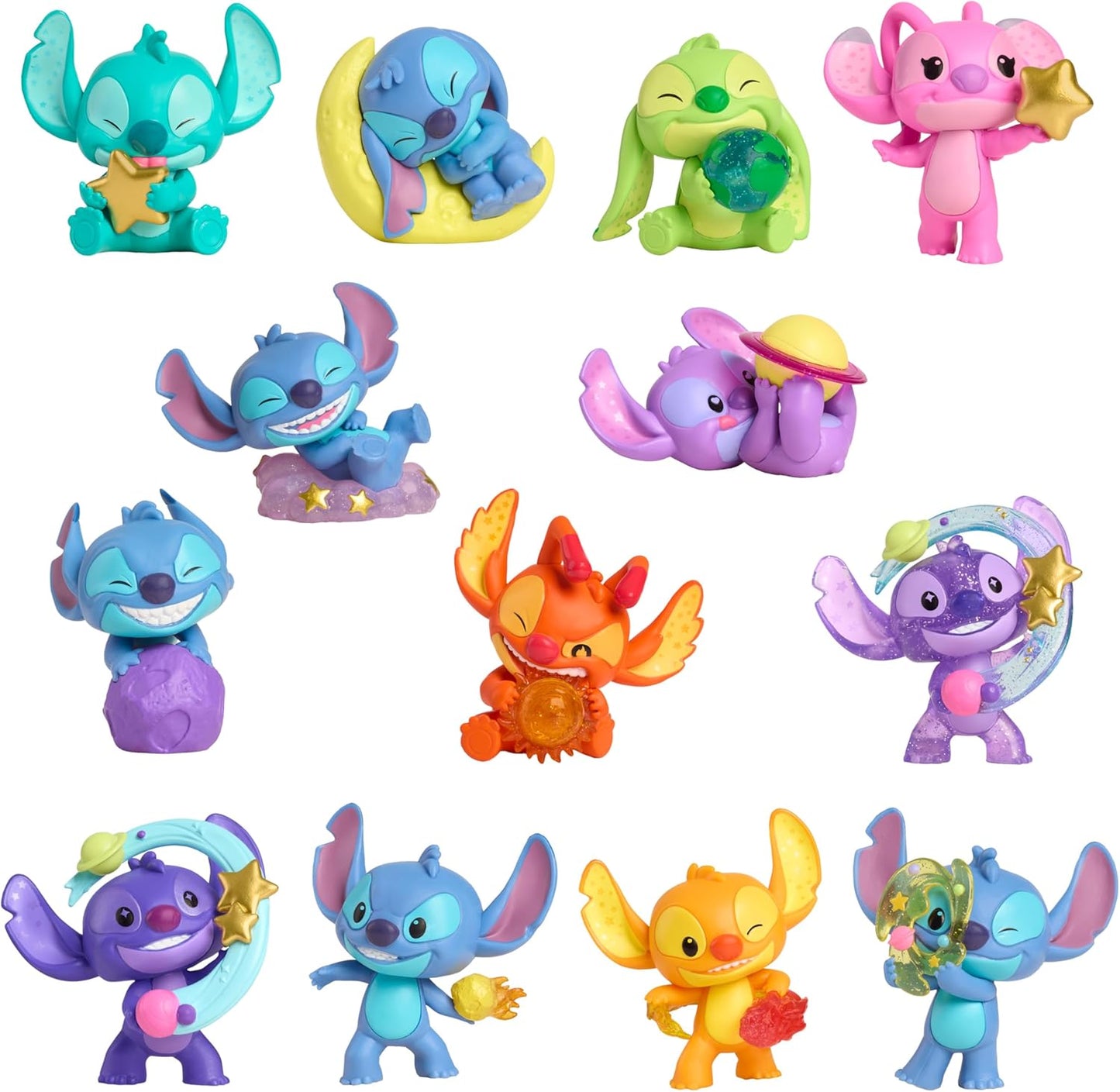 Just Play. Miniatura colecionável do Stitch da Disney, inspirada em Outta This World, da Miniatura de 5 cm, em caixa surpresa. Brinquedo para colecionadores, fãs, meninas, meninos e crianças a partir de 3 anos.