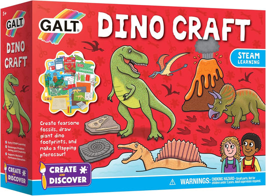 Galt Toys, Crie e Descubra - Dino Craft, Kits de Artesanato para Crianças a partir de 5 Anos