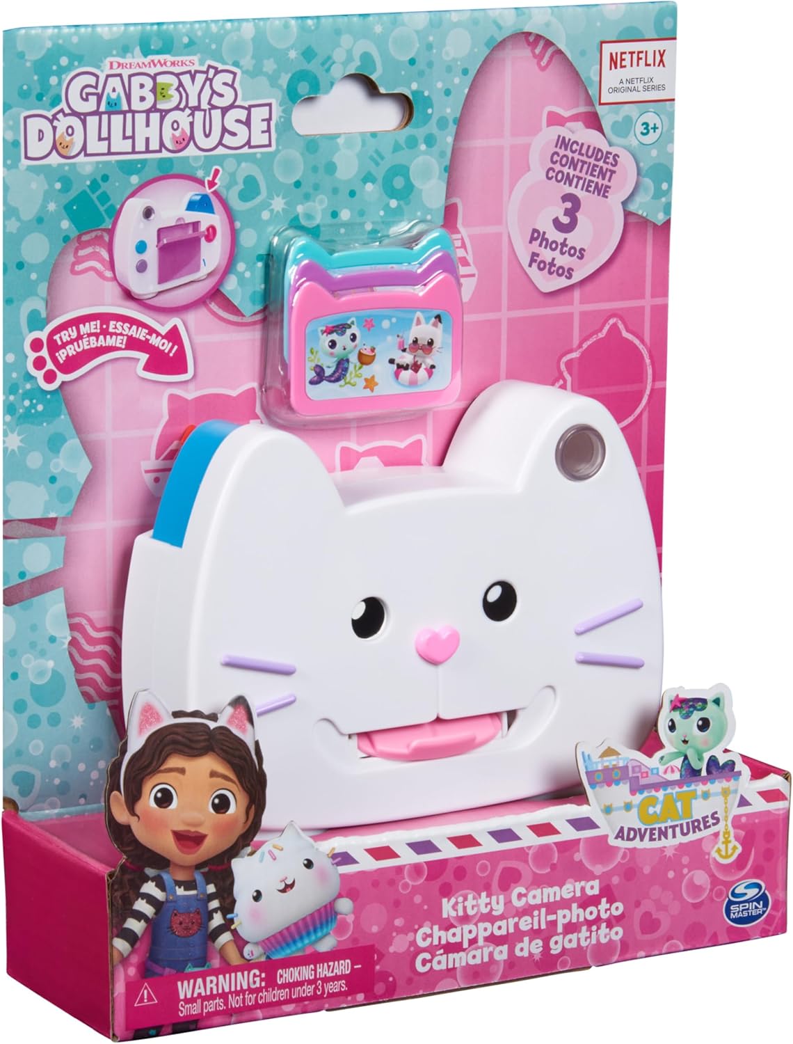 Gabby’s Dollhouse, Kitty Camera, brinquedo de faz-de-conta para crianças em idade pré-escolar, meninas e meninos a partir de 3 anos.