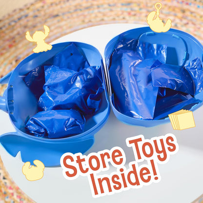 Disney Cápsula Misteriosa Gigante do Stitch da – Cápsula surpresa de 23 cm com 10 brinquedos e atividades, boneco macio, porta-moedas em formato de pizza, adesivos, quebra-cabeça e muito mais – Presente para crianças a partir de 3 anos