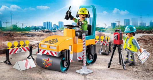 Playmobil | Heróis de Ação | Obras de Estrada | Brinquedo de Construção para Crianças | Conjunto de Construção | Brinquedos para Crianças a partir de 4 anos | 71751