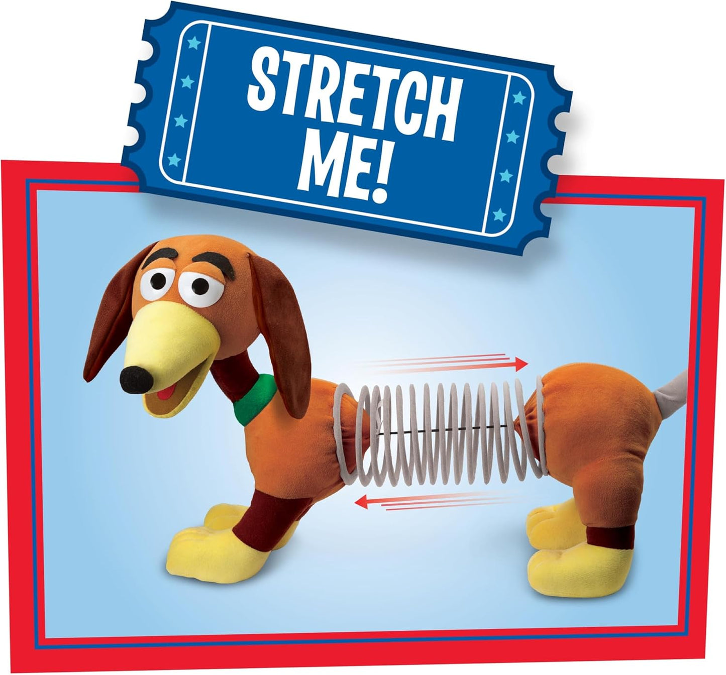 Just Play, Cachorro de pelúcia Slinky de 16,5 cm da Toy Story da Disney e Pixar da brinquedo infantil para crianças a partir de 18 meses.