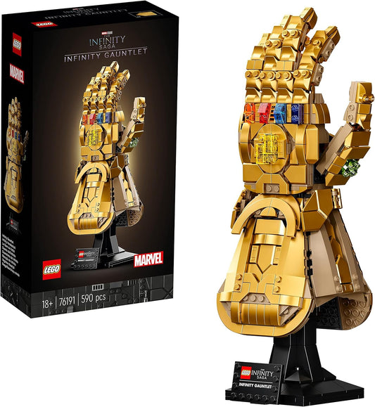 LEGO Conjunto de construção Marvel Infinity Gauntlet, luva colecionável de Thanos com pedras do infinito, presente colecionável dos Vingadores para homens, mulheres, ele, ela, kits de modelos para adultos construirem